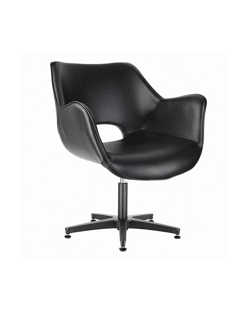 Chloe Black - Zwarte wachtstoel - Zwarte stervoet